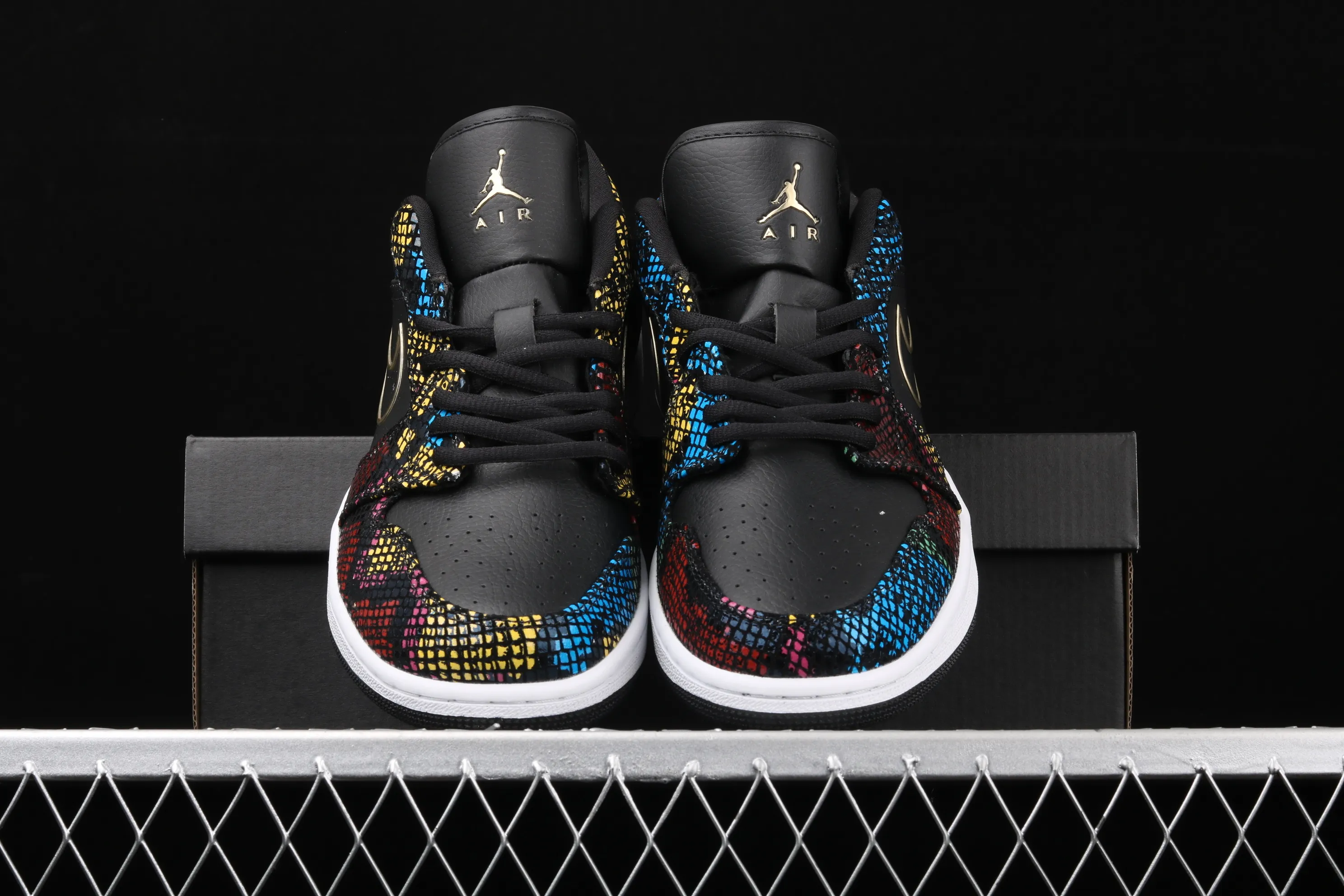 All categories Air Jordan Jordan series basketball shoes Air Jordan 1 Low Air Jordan 1 Low Shadow AJ1 Joe 1 colorful snakeskin low-top cultural and leisure sports sneakers CW5580-001